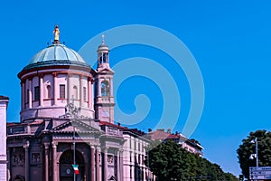 Bergamo - Scenic view of church Chiesa Prepositurale di Santa Maria Immacolata delle Grazie, Italy photo