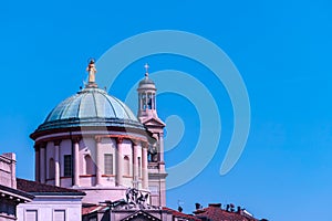 Bergamo - Scenic view of church Chiesa Prepositurale di Santa Maria Immacolata delle Grazie, Italy photo