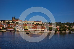 Scenic view of the cityscape of medieval Prague.