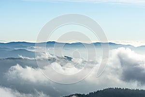 Scenic view from Clingmans dome Great Smoky Mountain Nation Park Tennessee USA