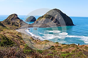 Scenic View of Coastline at Redwood National Park photo