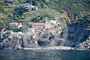 Scenic view of colorful village Vernazza, Italy