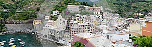 Scenic view of colorful village Vernazza, Italy