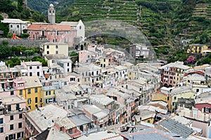 Scenic view of colorful village Vernazza, Italy