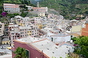 Scenic view of colorful village Vernazza, Italy