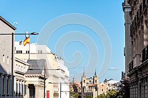 Scenic view of the Congress of Deputies of Spain and Church of Jeronimosin Madrid