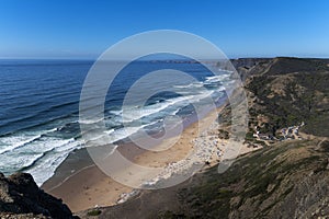 Scenic view of the Cordoama Beach Praia da Cordoama near Vila do Bispo, in Algarve photo