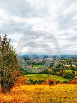 Scenic view of the countryside at Boxhill in Surrey