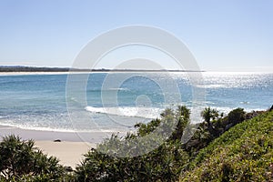 Scenic view of crystal clear seawater