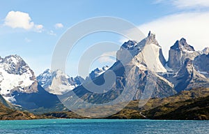 Scenic view of Cuernos del Paine photo