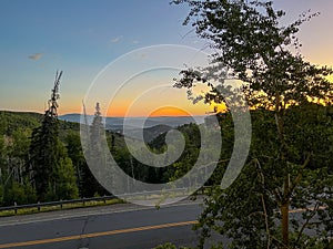 The scenic view of Deer Valley ski area in Park City, Utah in the USA