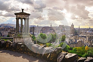 Scenic view of Edinburgh skyline, Scotland