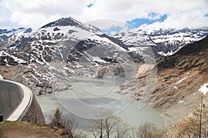 Scenic view of Emosson hydroelectric Dam.