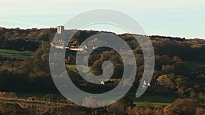 Scenic view of England with church