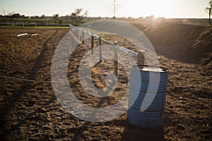 Scenic view of equestrian center