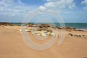 Scenic view of the rocks near the Port of Broome at Gantheaume Point, Western Austyralia.