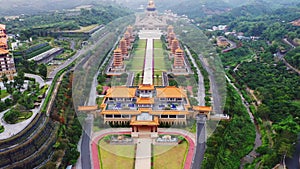 Scenic view of Fo Guang Shan buddha memorial center in Kaohsiung,Taiwan