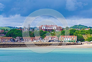Scenic View of Folkestone town waterfront England