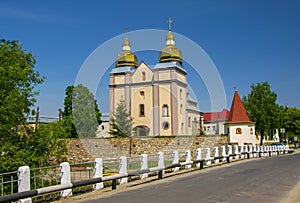 Scenic view of former Carmelite Monastery in Terebovlia, Ternopil region, Ukraine