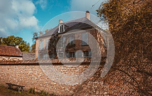 Scenic view of a getleman house in Limburg Belgium