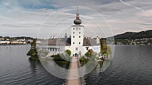 Scenic view on Gmunden Schloss Ort