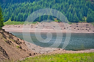 Scenic view of the Goldisthal pumped storage plant in the Thuringian Forest