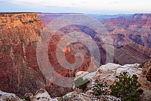 Scenic view of the Grand Canyon and Colorado River