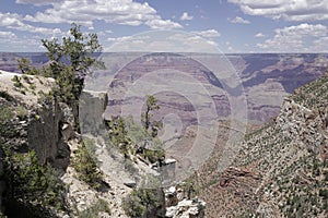 Scenic view Grand Canyon National Park panorama. Amazing panoramic picture of Arizona USA from the South Rim.