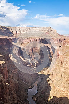 A scenic view of the Grand Canyon from the remote north rim overlook of Toroweap photo