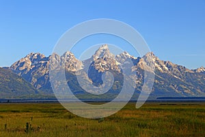 Scenic view in the Grand Teton National Park Wyoming