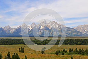 Scenic view in the Grand Teton National Park Wyoming