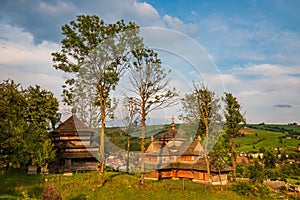 Scenic view of Greek Catholic wooden church of Ascension of Our Lord Church, UNESCO, Yasinia, Ukraine