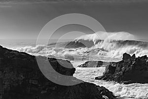Scenic view of heave sea waves for backgrounds