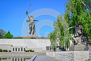 Scenic view of the Heroes Square on the Mamayev Kurgan in Volgograd