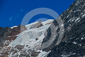 Scenic view of high mountains in Himalayas