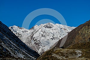 Scenic view of high mountains in Himalayas