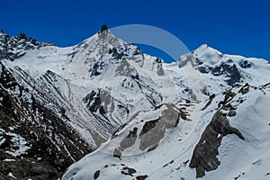 Scenic view of high mountains in Himalayas