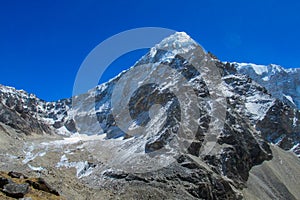 Scenic view of high mountains in Himalayas