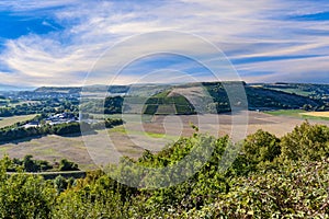 Scenic view from Hindenburg point to the Nahe valley