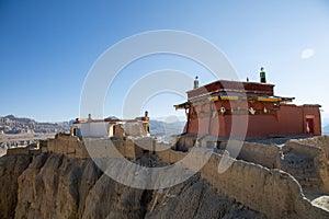 Scenic view of the historic Guge Dynasty castle in Tibet