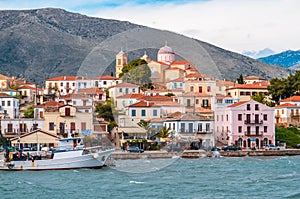 Scenic view of the historic and traditional village of Galaxidi.