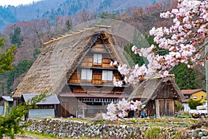 Scenic view of historic villages of Shirakawa-go and Gokayama in Japan