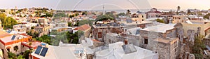 Scenic view of the historical part of Rhodes at dawn.