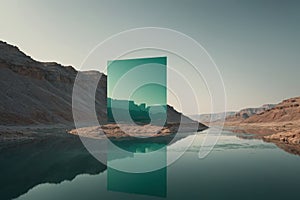 Scenic View of Hoover Dam and Lake Mead with Mountains and Sky