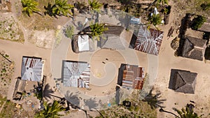 Scenic view of houses in Mocimboa da Praia on a sunny day in Cabo Delgado, Mozambique photo