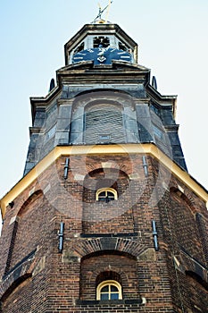 Scenic view of the iconic Munttoren Tower in Amsterdam, Netherlands