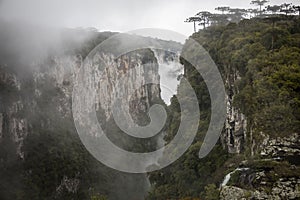 Scenic view of Itaimbezinho Canyon in Aparados da Serra National Park. Brazil. photo