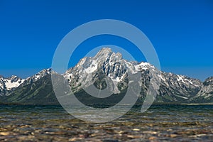 Scenic view of Jenny Lake in Grand Teton National Park, USA