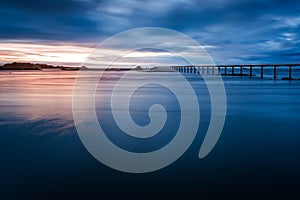 Scenic view of the jetty of the bay of Roscoff