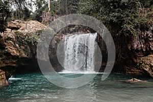 Scenic view of Kawasan Falls Canyoneering Badian Cebu Philippines